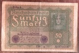 B11 38 - Bancnota foarte veche - Germania - 50 marci - 1919