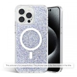 Husa pentru Samsung Galaxy S25+ S936, Techsuit, Sparkly Glitter, Alba