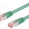 Patch cord S/FTP 6a 5m LSZH verde 27AWG Goobay