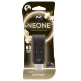 Odorizant auto grila ventilatie K2 Neone Cotton, parfum delicat, ajustabil, durata 60 zile
