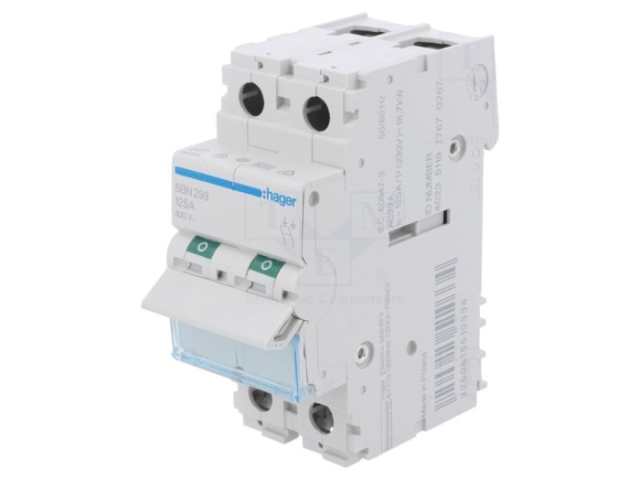 Separator-&icirc;ntrerupător 2P 125A 400VAC