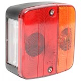 Lampa stop stanga dreapta spate remorca camion - cu iluminare placuta inmatriculare 105x97x49mm