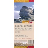 Bucegi-Leaota Platoul Bucegi, Wanderkarte/Harte de drumetie/Hiking map M 1:70.000 und 1:25.000