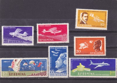 ROMANIA 1960 LP 500 ZIUA AVIATIEI SERIE MNH. foto
