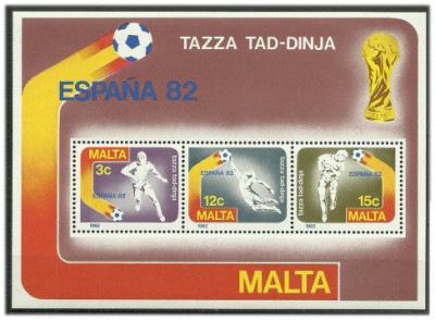 Malta 1982 - C.M. fotbal, colita neuzata foto