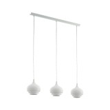 Lustra tip pendul Camborne II, metal, alba, 89 x 110 x 19 cm, 60w
