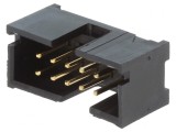 Soclu IDC THT 10 pini 2x5 aurit 2,54mm, TE Connectivity