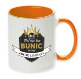 Cana maner portocaliu personalizata &quot;Cel mai bun BUNIC&quot;, INOVATIX&reg;. 330ml, Oem