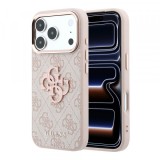Husa pentru Apple iPhone 18 Pro / 17 Pro, Guess, 4G Big Resin Logo, Roz