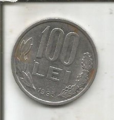 No(1) moneda-ROMANIA-100 Lei 1993
