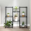 VidaXL Suport pentru flori, 83x25x80 cm, negru, fier