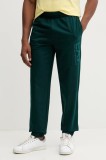 EA7 Emporio Armani pantaloni de trening din bumbac culoarea turcoaz, cu imprimeu, AF13512.7M000906