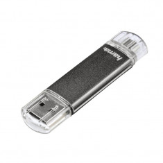 Stick Laeta Twin Hama, 16 GB, USB 2.0, Gri