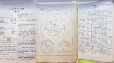 G176-I-Editie rara 1909-Almanahul Huniazilor in limba maghiara. foto