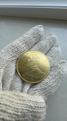 Monedă aur 50 lei 1906 foto