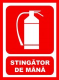 Placuta pentru stingator de mana
