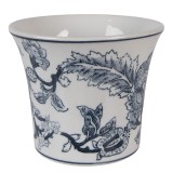 Cumpara ieftin Ghiveci flori ceramica alba albastra &Oslash; 16x13 cm