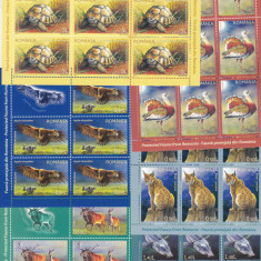 2009 LP 1841 b FAUNA PROTEJATA DIN ROMANIA MINICOLI DE 8 TIMBRE+1 VINIETA MNH