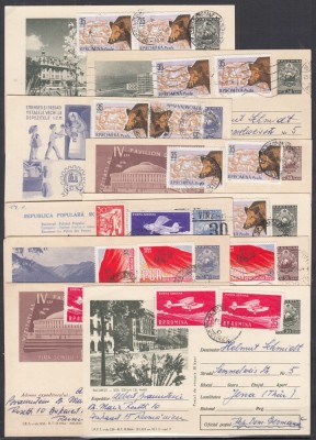 ROMANIA 1960/1964 LOT 10 CARTI POSTALE REPUBLICA POPULARA ROMANA CORESPONDENTA R.P.ROMANA-R.D.GERMANA foto