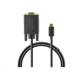 Cablu USB-C to VGA high speed, 1.8M HQ SL-180029-BK