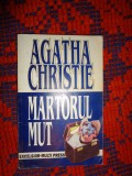 Agatha Christie - Martorul mut / carte politista ,205 pagini