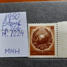 1950-Romania-Steme-Lp266-Mi1224-guma orig.-MNH