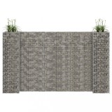 Jardiniera gabion &icirc;n forma de H, sarma otel, 260 x 40 x 150 cm GartenMobel Dekor, vidaXL