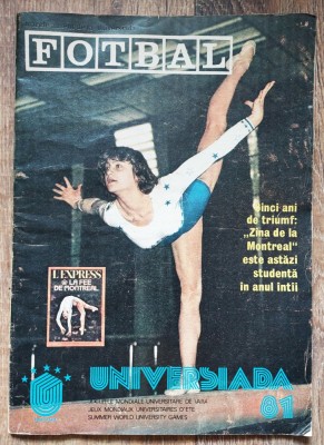 T- Revista Fotbal Universiada 1981 foto