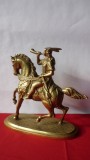 STATUETA DIN BRONZ CAL CU CALARET