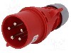 Conector alimentare AC, IEC 60309, IP44, 32A, 400V AC, 5 pini, PCE - 7025-6