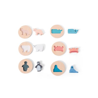Puzzle cu forme de animale, BS Toys foto