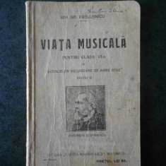 MIH. GR. POSLUSNICU - VIATA MUSICALA PENTRU CLASA A VI-A (1930)