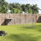 vidaXL Padoc pentru c&acirc;ini, argintiu, 6,05 m&sup2;, oțel 3082231