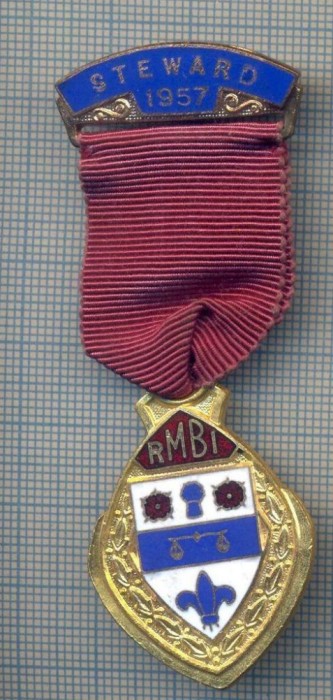 AX 96 MEDALIE MASONICA -RMBI-ROYAL MASONIC BENEVOLENT INSTITUTION -STEWART 1957