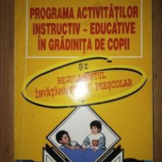 Programa activitatilor instructiv-educative in gradinita de copii- Viorica Preda