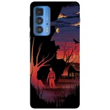 Husa compatibila cu Motorola Edge 20 model Nightmare on the Street, Silicon, TPU, Viceversa, Transparent, Carcasa