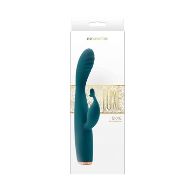 Luxe Skye Teal - Vibrator Iepuraș Re&amp;icirc;ncărcabil, 18,8x4 cm foto