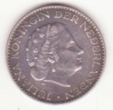 Monedă argint Olanda 1 gulden 1957 - Juliana