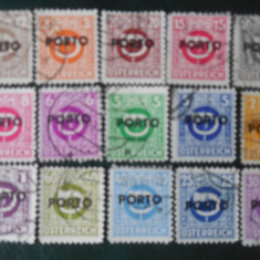 Austria-timbre Porto 1946-serie completa-stampilate
