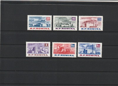 ROMANIA 1963 LP 558 CONSTRUCTII ALE SOCIALISMULUI IN R.P.R. SERIE MNH NESTAMP foto