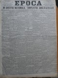 Ziarul Epoca, 26 Septembrie 1899; Razboiul contra burilor din Africa de Sud