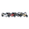 Motocicleta Metal Die Cast Goki, 12.5 cm, Sunete si Lumini, Jucarie Baieti 3 ani+, Gri/Rosu/Negru/Auriu