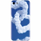 Husa silicon pentru Apple Iphone 6 Plus, Heart Shaped Clouds Blue Sky