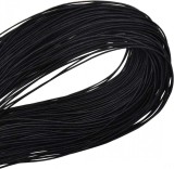 Rola de franghie elastica pentru mestesuguri Wangjiangda, polipropilena, negru, 100 m x 0,8 mm