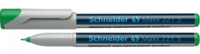 Universal Non-permanent Marker Schneider Maxx 221 S, Varf 0.4mm - Verde foto