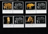 Niger 2017 - Fauna , Animalele lumii , Serie 4 valori cu vigneta I , dantelate , MNH , Mi.4717-4720