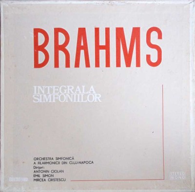 Disc vinil, LP. INTEGRALA SIMFONIILOR. SET 4 DISCURI VINIL-JOHANNES BRAHMS-261017 foto