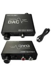 Convertor audio digital-analogic DAC toslink coaxial-RCA, amplificator casti,192 kHz,nou
