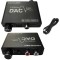 Convertor audio digital-analogic DAC toslink coaxial-RCA, amplificator casti,192 kHz,nou