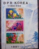 Coreea 1981 flori plante flori iris serie bloc nestampilata, Korea 1981